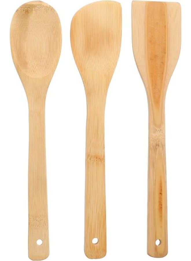 Wooden spoon set, 3 pieces - Image 1