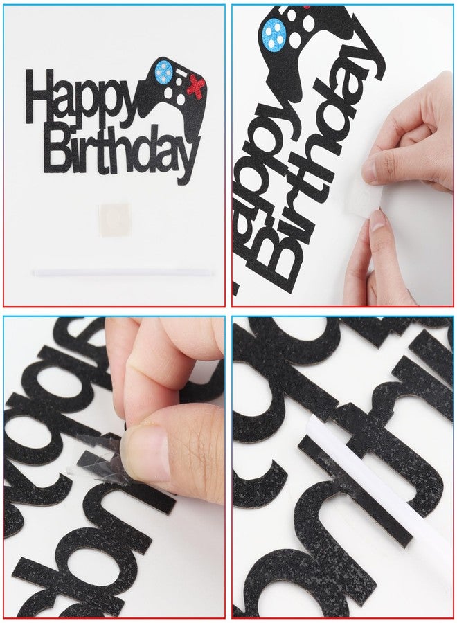 iNINGER Red Blue Level Video Birthday Candles,Level 2 Number Birthday Cake Topper Decorations - Image 3