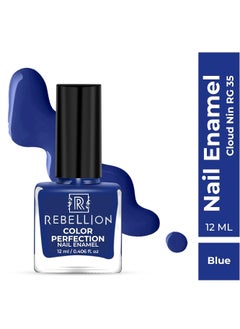 REBELLION Rebellion Color Perfection Nail Enamel 12ml Blue Cloud Nine RG35  - Image 2