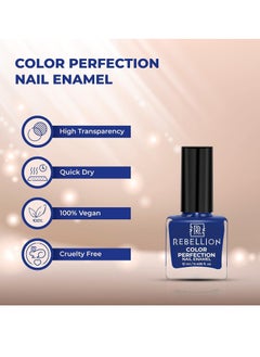 REBELLION Rebellion Color Perfection Nail Enamel 12ml Blue Cloud Nine RG35  - Image 4
