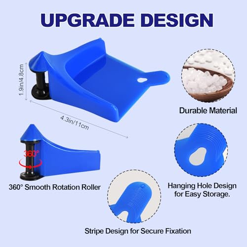 SYFLHYP 4 Pcs Car Tires Hose Guides Roller for Car Washing, Premium Tire Hose Roller Preventing Stucking and Snagging Under Tires, Detailing Accessories for Car, Motorcycle and Truck Washing(Blue) - Image 3