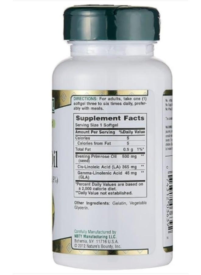 general Nature's Bounty Evening Primrose 500mg 100s - Image 2