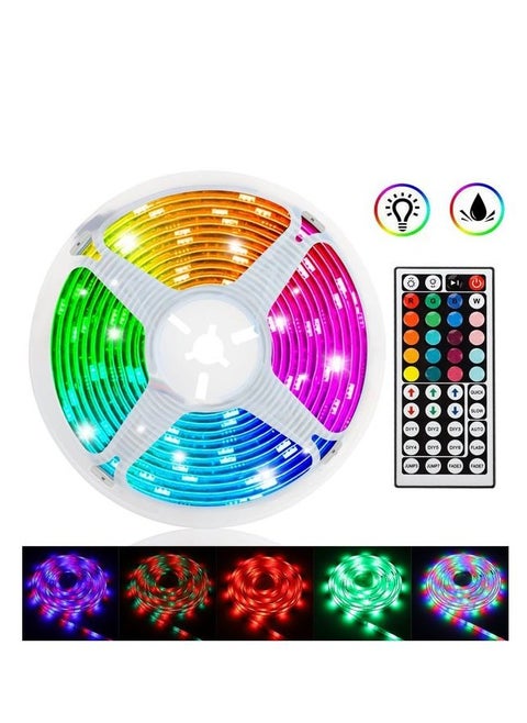 RGB Flexible LED Light Strip With Remote Control Multicolour 5 meter
