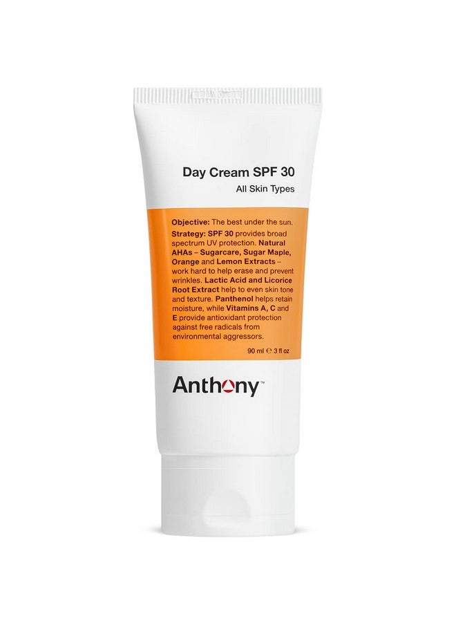 Anthony كريم نهاري SPF 30 مرطب وجه للرجال مع واقي الشمس لوشن مضاد للشيخوخة وواقي شمس واسع الطيف تركيبة خفيفة غير مسددة للمسام لجميع أنواع البشرة 3 أونصة سائلة  - Image 1