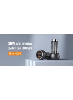 C503Q High Quality Fast Car Charger Dual USB Port 36W Auto-ID With Lightning USB Cable - Grey Black - pzsku/ZA74412A8615B1501EF44Z/45/_/1674664741/d53d54e6-054a-4ad7-9b26-b800889d99dd