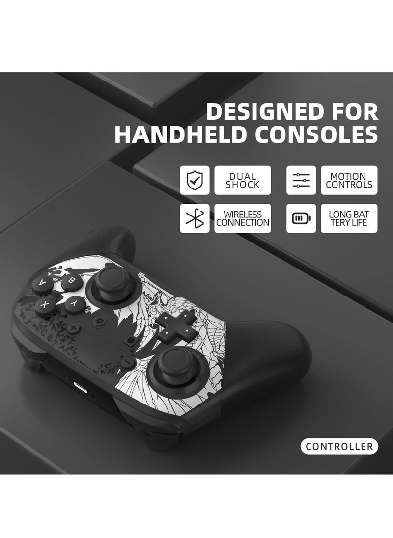 Switch Pro Controller Enhanced Wireless Pro Controller Compatible with Nintendo Switch Lite OLED Remote Gamepad with Joystick Dual Vibration Motion and Wake up Function