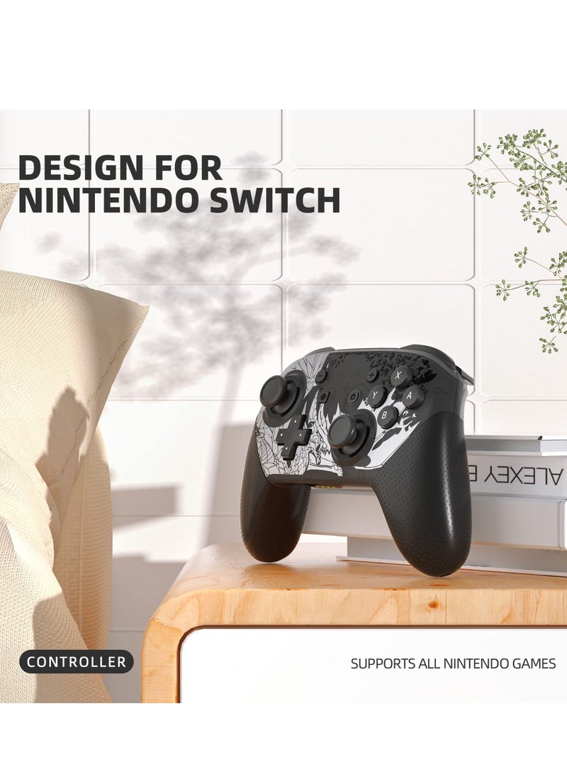 Switch Pro Controller Enhanced Wireless Pro Controller Compatible with Nintendo Switch Lite OLED Remote Gamepad with Joystick Dual Vibration Motion and Wake up Function