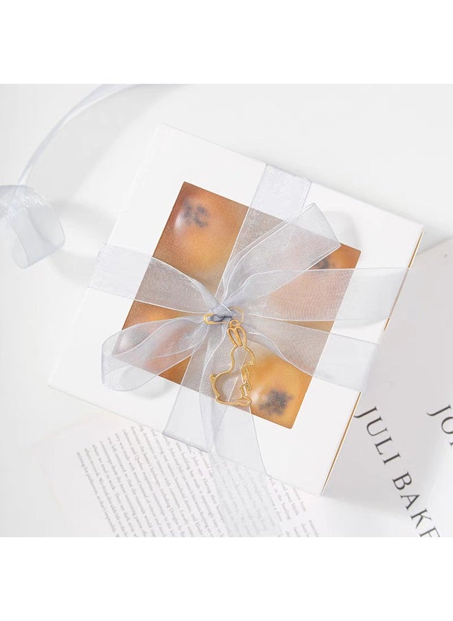 Zeemey 6 Rolls Sheer Chiffon Ribbon 0.78 inch x 49 yards (Total 300 yards),Organza Satin Ribbon Transparent Chiffon Ribbon For Wrapping Decorating  Wedding Birthday Bouquet Garland  - Image 3