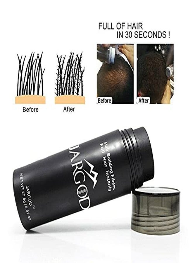 JARGOD Hair Fibers for Instant Volume and Thicker Fuller Hair Hair Building Fiber for thinning Hair & Bald Spots Conceals Hair Loss in Seconds - Hair Powder for Women & Men (Medium Brown) - Image 2