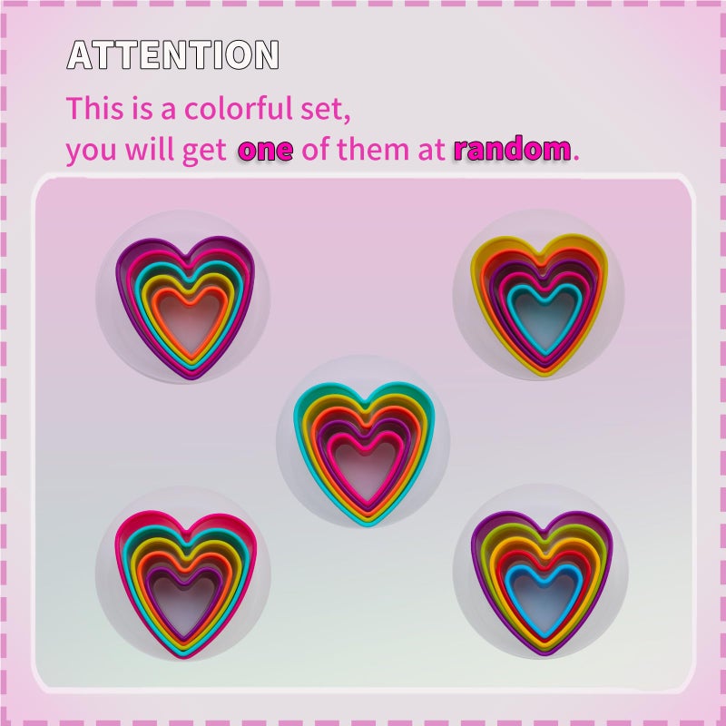 Bolonie Heart Cookie Cutter Set, 5 PCS Cookie Cutters Perfect for Baking Delightful Heart-shaped Cookies - Image 3