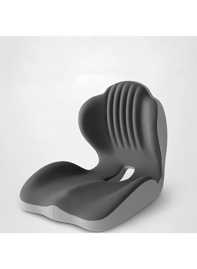 DUNISO Ergonomic Seat Cushion with Lumbar Support，Memory Foam 2 in 1 Back and Seat Cushion ，Car Chair Cushion, Office Chair Set,Multi Purpose Orthopedic Seat Pillow， Relief for Back, Hip, Leg Pain - Image 1