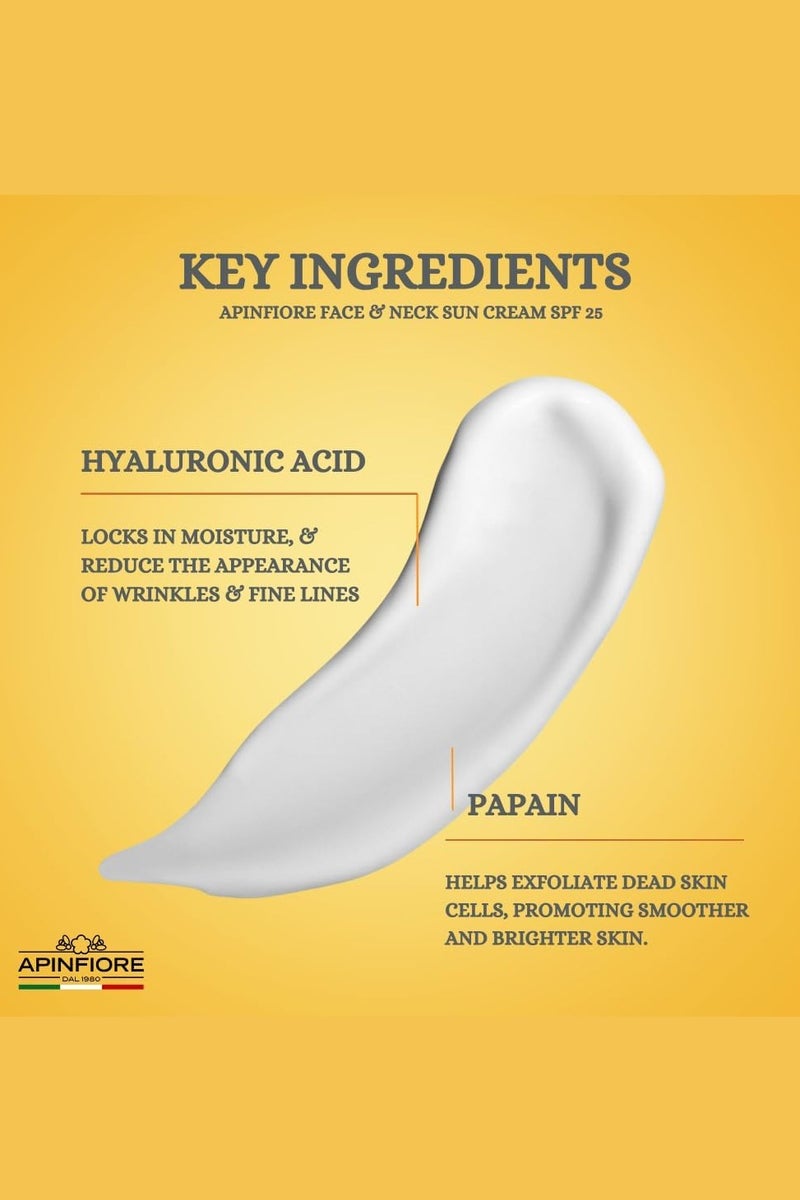APINFIORE واقي شمس عضوي SPF 50 UVA/UVB مع حمض الهيالورونيك – خفيف الوزن، مرطب، غير دهني وبدون أثر أبيض – 150 مل – حماية يومية من الأشعة فوق البنفسجية للبشرة الحساسة والمعرضة لحب الشباب - Image 5