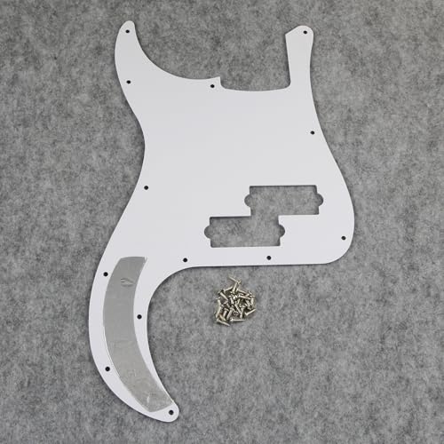 FLEOR 13 Hole P Bass Pickguard Guitar Scratch Plate Pick Guard for 4 String USA/Mexican Standard P Bass Style, 4Ply Brown Tortoise Shell - Image 4