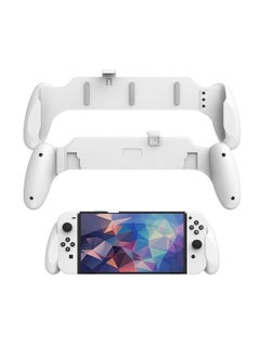 SYOSI Switch OLED/Switch Dockable Hand Grip, Comfort Handheld Fit for Switch OLED/Switch with Specially Ergonomic Design Compatible with Nintendo Switch Grip, Supports to Connect to The TV(White)  - Image 2