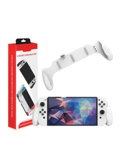 SYOSI Switch OLED/Switch Dockable Hand Grip, Comfort Handheld Fit for Switch OLED/Switch with Specially Ergonomic Design Compatible with Nintendo Switch Grip, Supports to Connect to The TV(White)  - Image 1