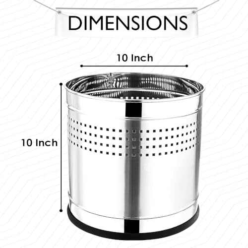mofna Stainless Steel 10X10 Inch Planter/Flower Planter/Plant Containers/Indoor Flower - Image 2