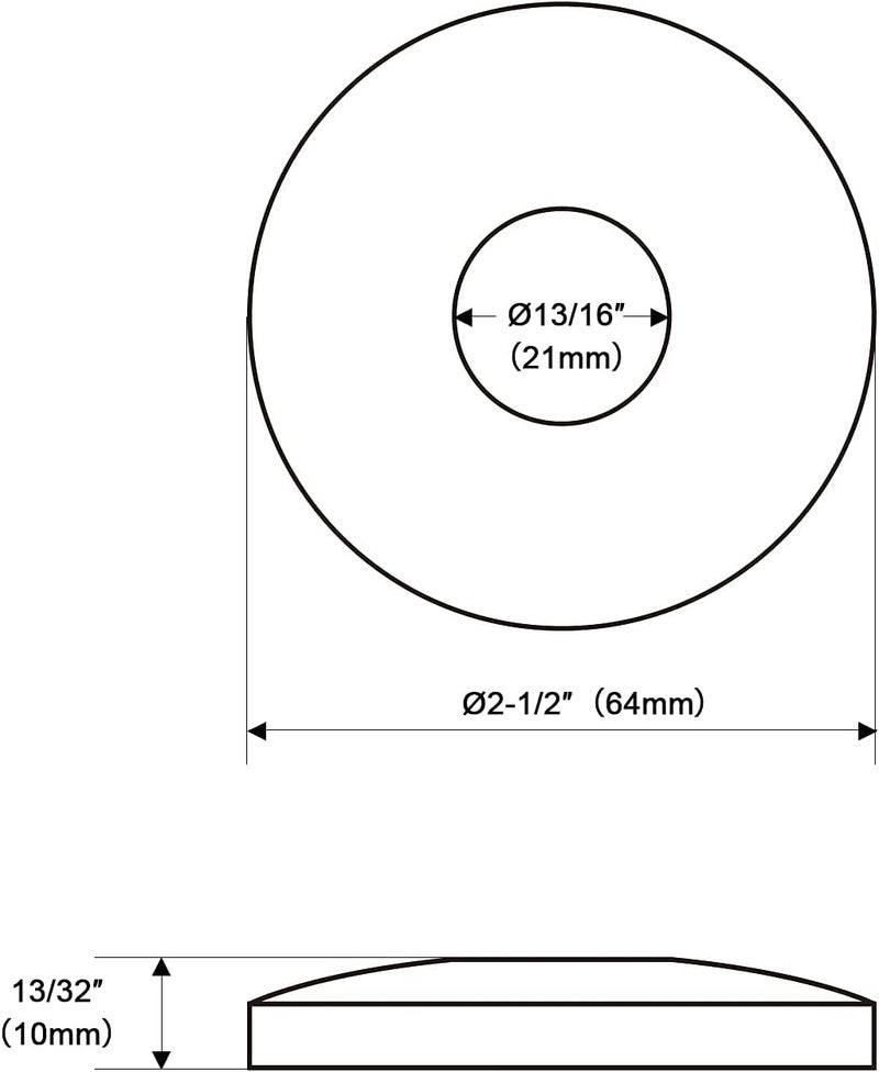 Offo Shower Arm Flange Brushed Nickel 2.5 Inches in Outer Diameter Replacement Shower Head Arm Escutcheon Plate Suitable for Most Brands Shower Head Arms - Image 2
