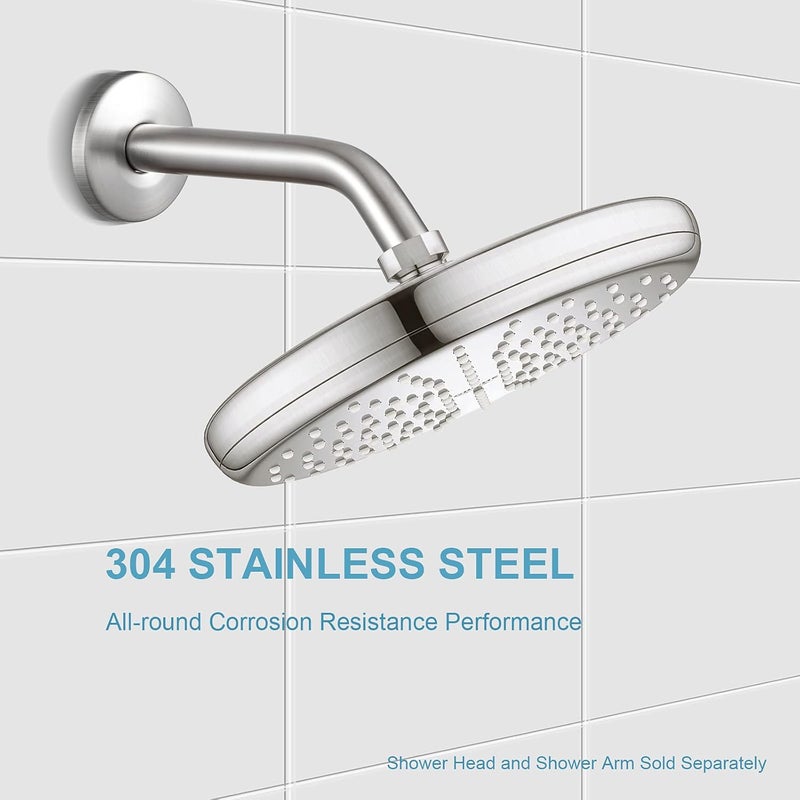 Offo Shower Arm Flange Brushed Nickel 2.5 Inches in Outer Diameter Replacement Shower Head Arm Escutcheon Plate Suitable for Most Brands Shower Head Arms - Image 3