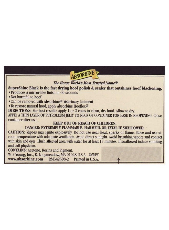 Absorbine SuperShine Hoof Polish & Sealer Black, 8 oz - Image 2
