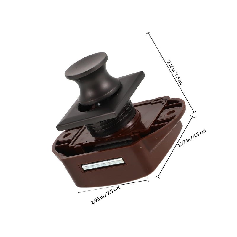 Keyless Push Button Cabinet Lock For Vehicle Campervan Boat Furniture Zinc Alloy Gray Push To Open Latch Door Lock For Caravan Cabinets - Image 3