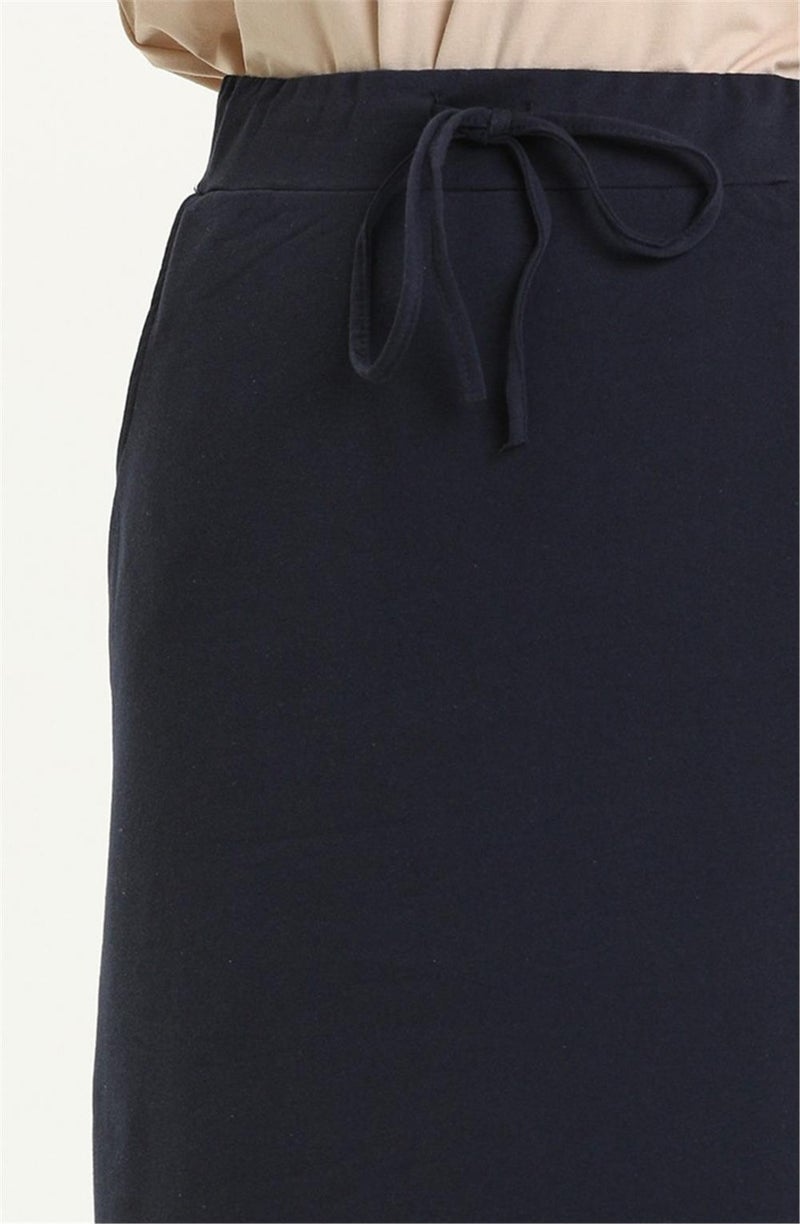 Bwest Waist Tied Pocket Sports Skirt - 0152 - Navy Blue  - Image 3