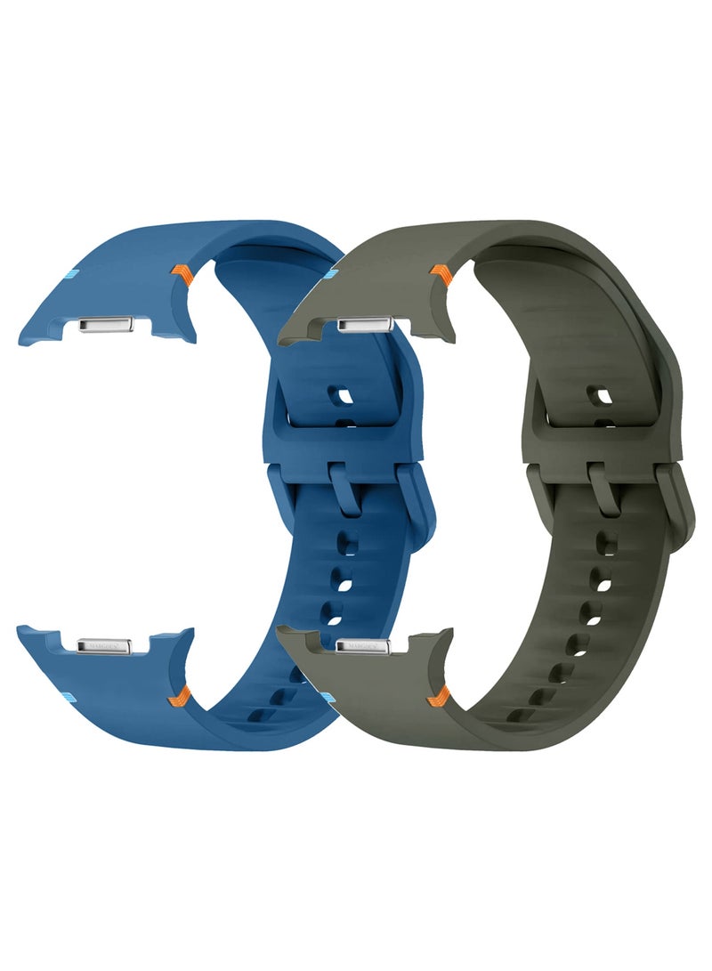 2Packs Sport Band for Galaxy Watch 8 40mm 44mm and Watch 8 Classic 46mm, Silicone Replacement Strap, M/L Size - Image 1