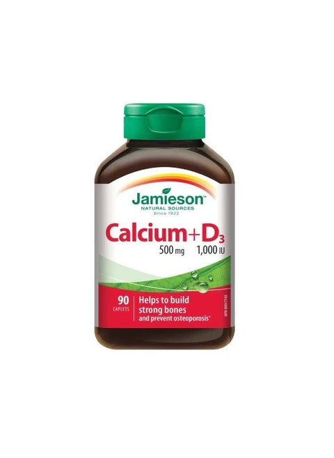 Jamieson Calcium & Vitamin D 500 mg + Vitamin D 1000 IU - 90 Tablets
