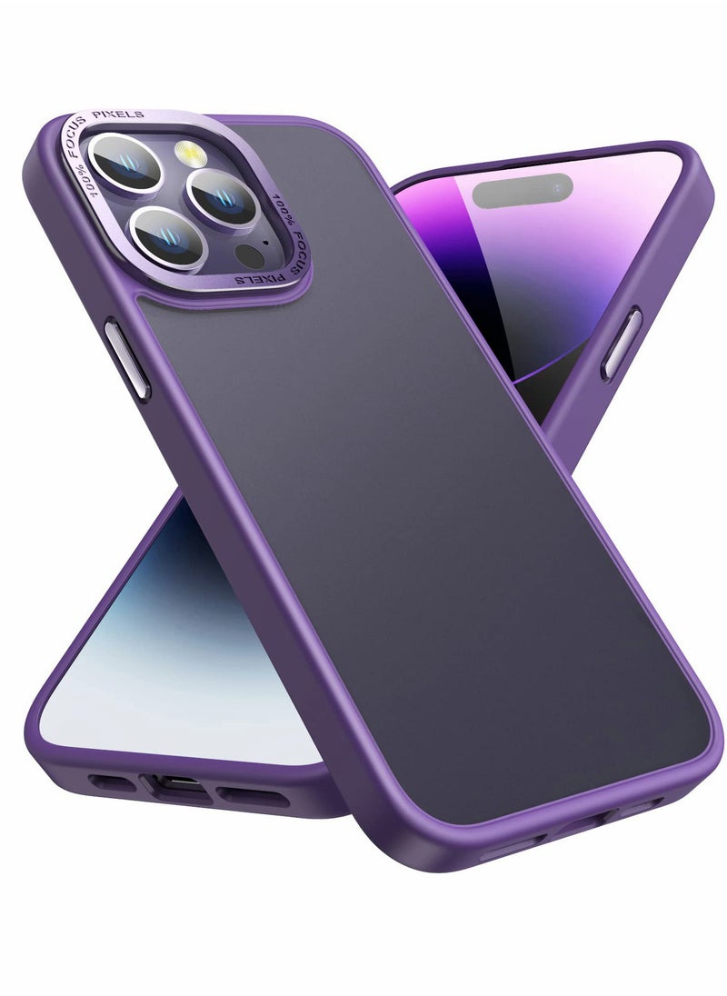 SYOSI - Compatible with iPhone 14 Pro Max 6.7" Case Design, Military Grade Drop Protection, Skin-Friendly PC Back, Premium Camera Protection Ring, Scratch and Fingerprint Resistant (Dark Purple) - Image 1