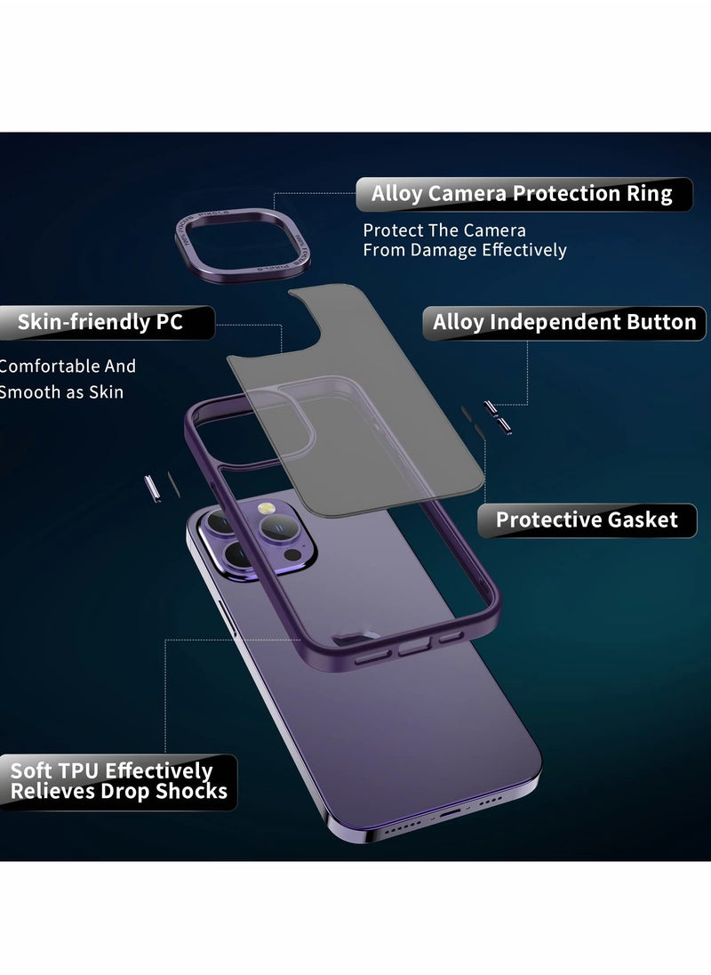 SYOSI - Compatible with iPhone 14 Pro Max 6.7" Case Design, Military Grade Drop Protection, Skin-Friendly PC Back, Premium Camera Protection Ring, Scratch and Fingerprint Resistant (Dark Purple) - Image 1