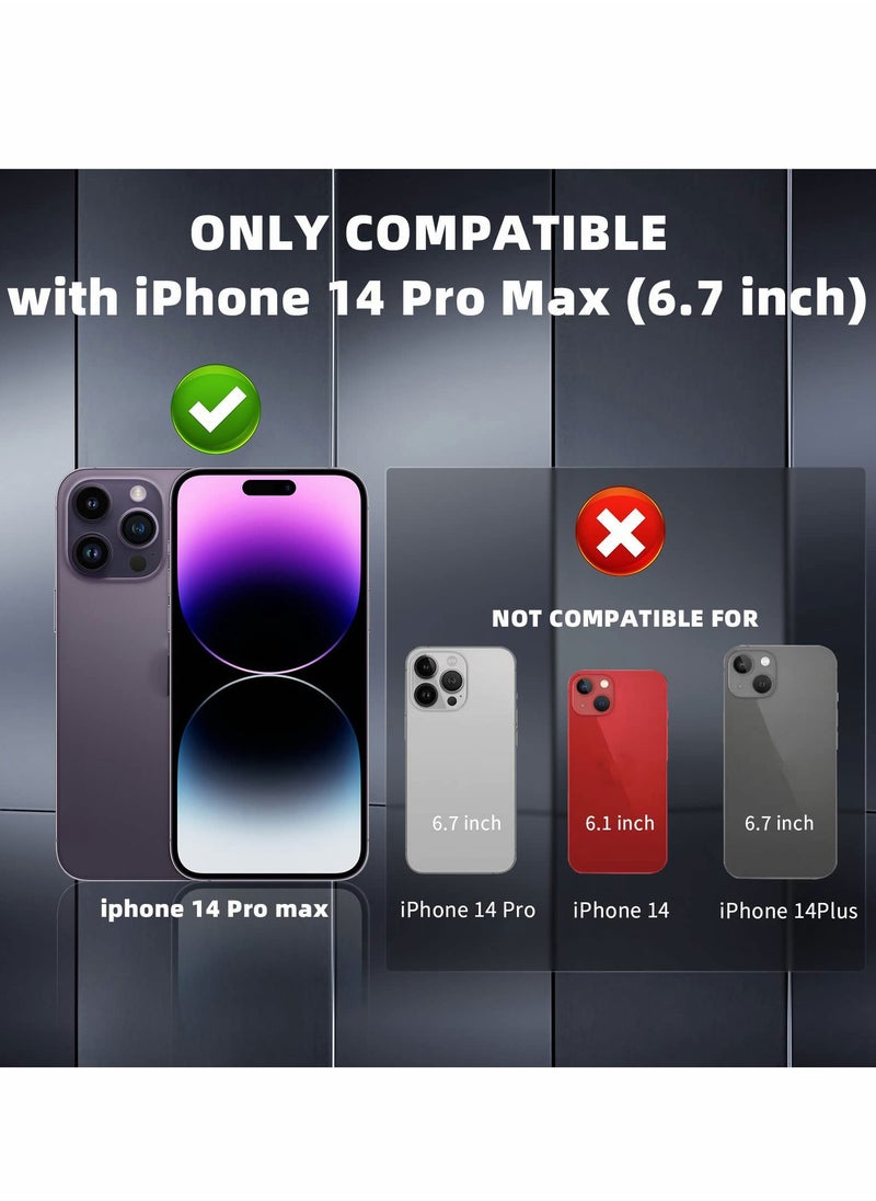SYOSI - Compatible with iPhone 14 Pro Max 6.7" Case Design, Military Grade Drop Protection, Skin-Friendly PC Back, Premium Camera Protection Ring, Scratch and Fingerprint Resistant (Dark Purple) - Image 1