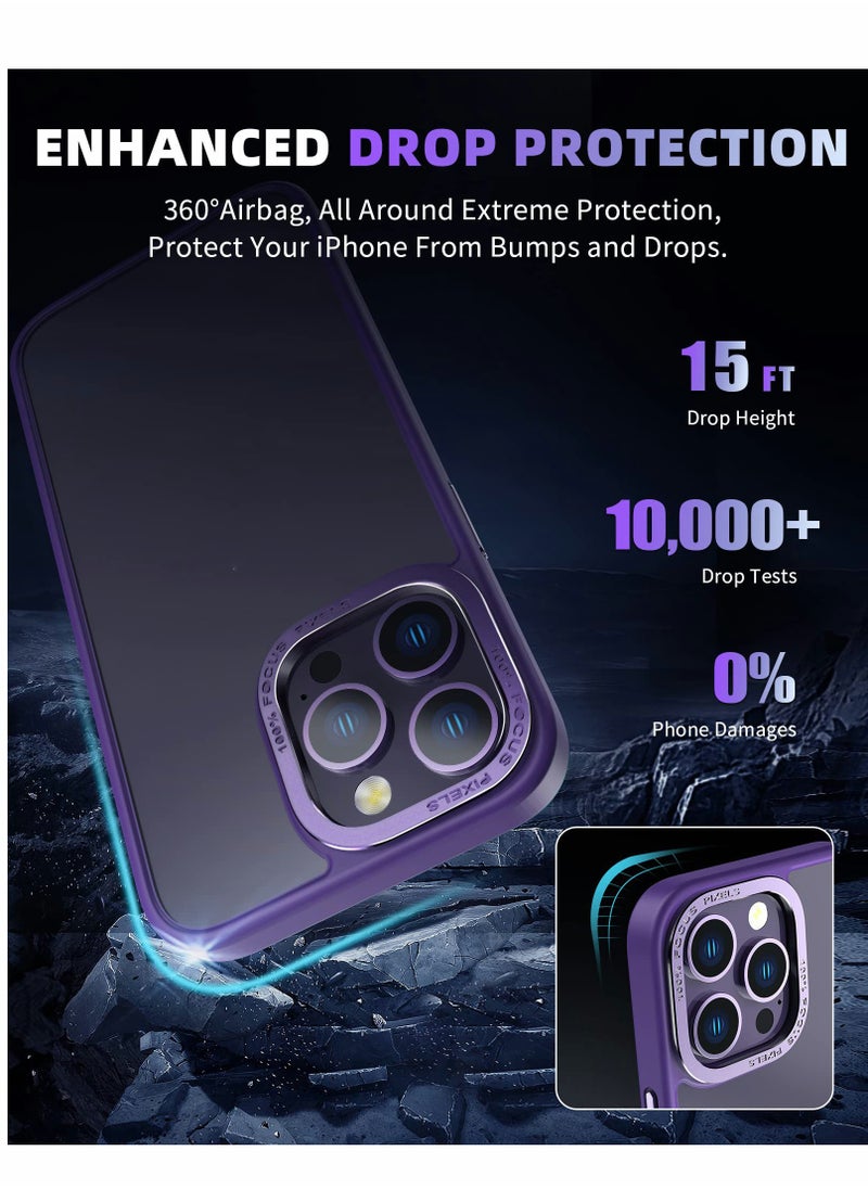 SYOSI - Compatible with iPhone 14 Pro Max 6.7" Case Design, Military Grade Drop Protection, Skin-Friendly PC Back, Premium Camera Protection Ring, Scratch and Fingerprint Resistant (Dark Purple) - Image 1