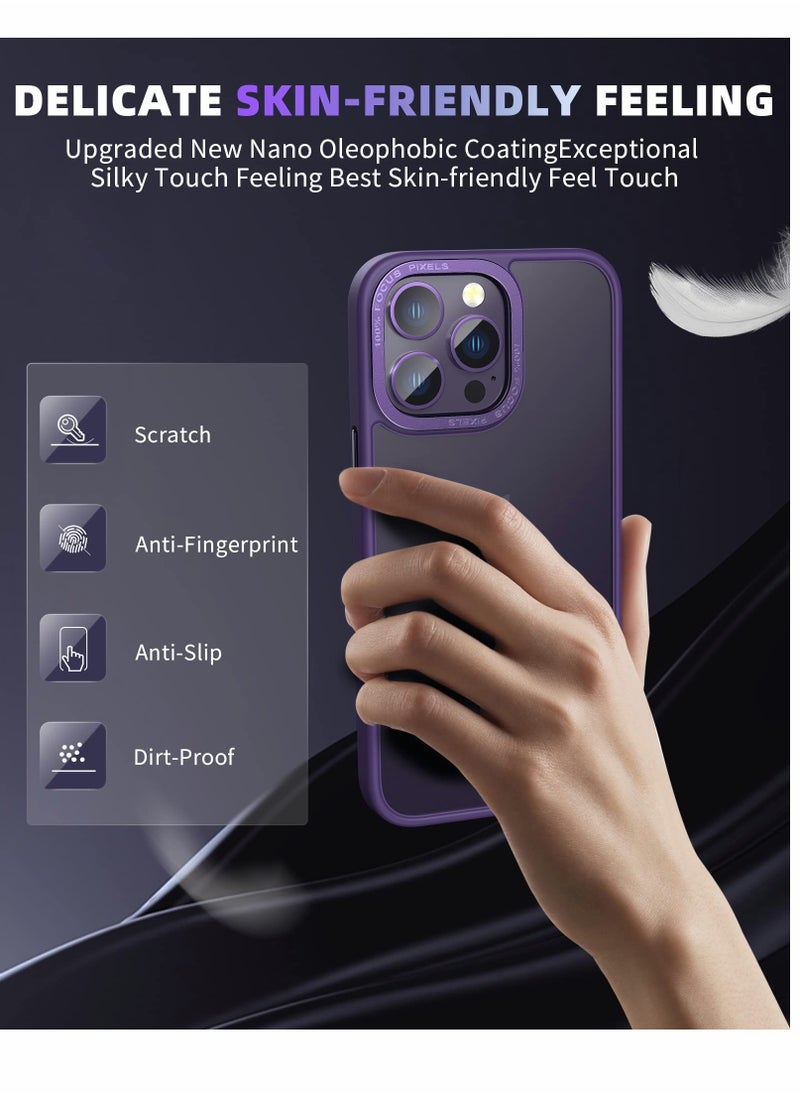 SYOSI - Compatible with iPhone 14 Pro Max 6.7" Case Design, Military Grade Drop Protection, Skin-Friendly PC Back, Premium Camera Protection Ring, Scratch and Fingerprint Resistant (Dark Purple) - Image 1
