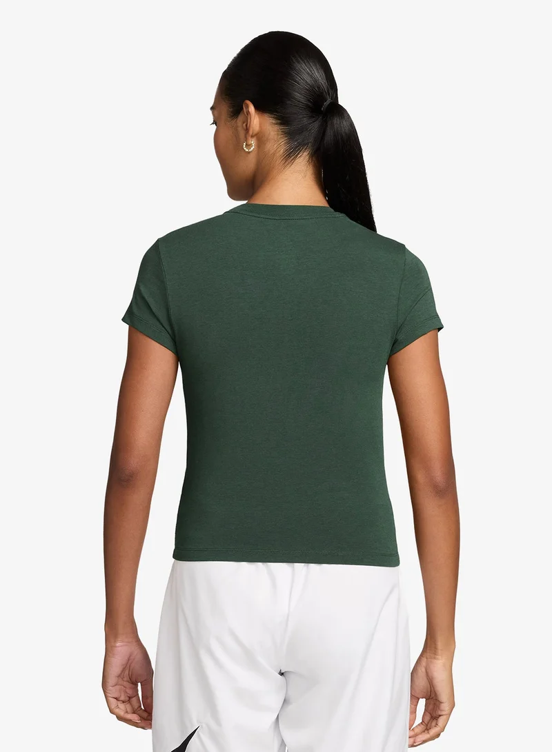 نايكي بلوزة قصيرة محبوكة مريحة