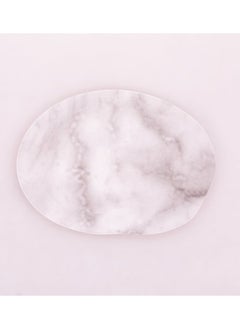 Bright Designs Melamine Matt Dinner Plate 
Set of 6 (30cm) white Marble  - Image 1