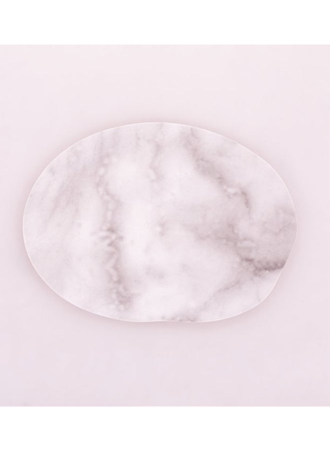 Bright Designs Melamine Ramadan Matt Dinner Plate 
Set Of 6 (30Cm) White Marble - Image 1