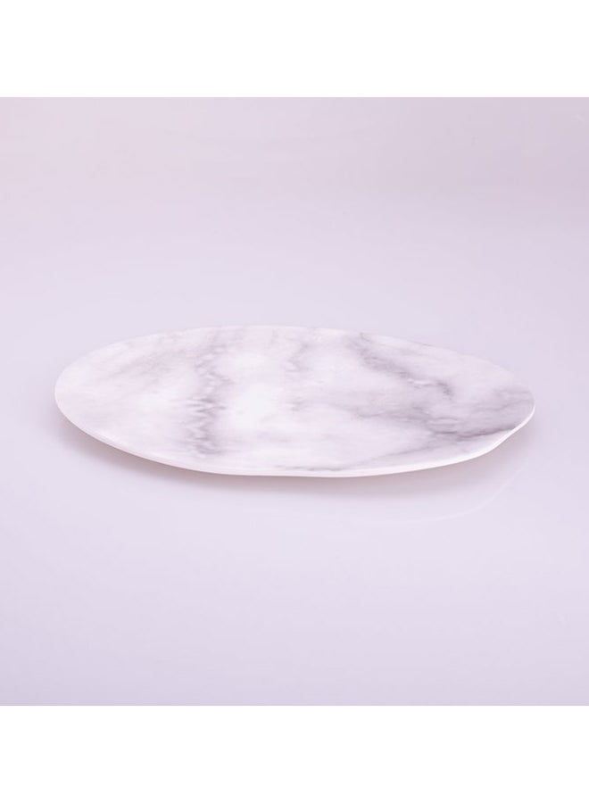 Bright Designs Melamine Ramadan Matt Dinner Plate 
Set Of 6 (30Cm) White Marble - Image 2