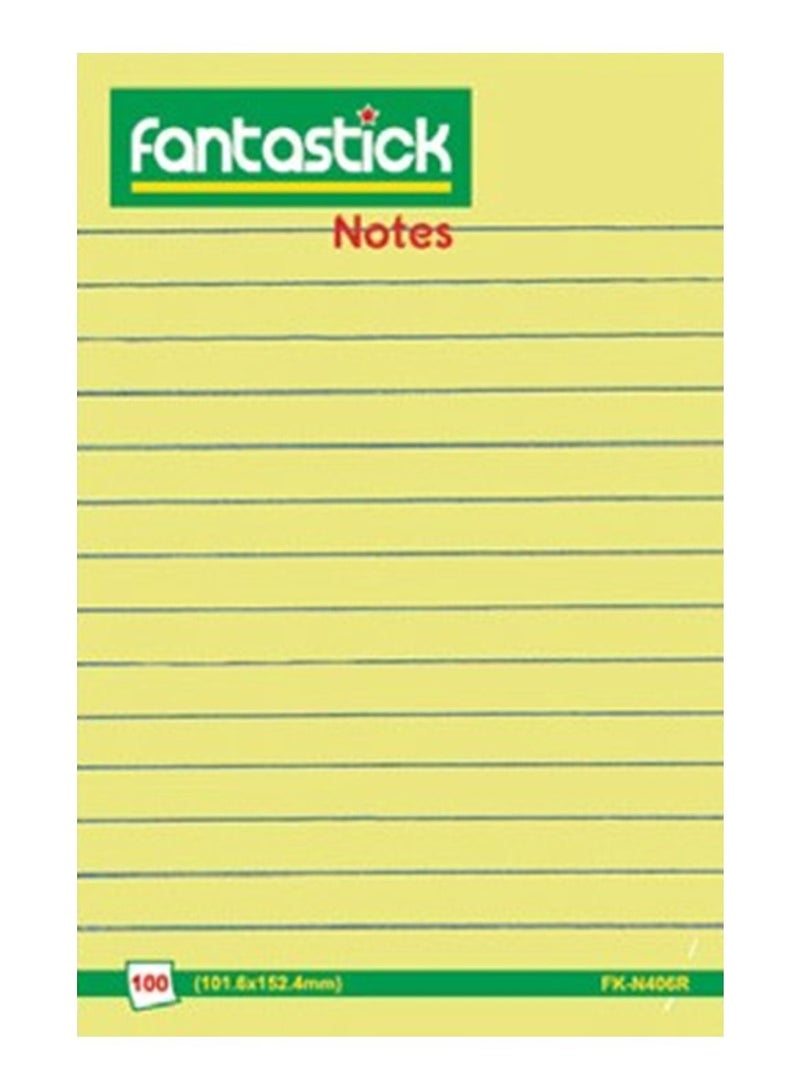 Fantastick 3-Piece Ruled Sticky Notes 4x6 Inch Size Yellow 101.6x152.4mm - Image 2