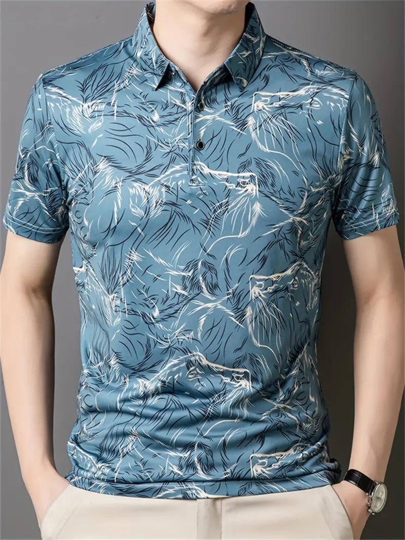 Lymio Polo T Shirt for Men || Men Casual T-Shirt || Polo Available in Combo Pack of 2 (Polo-75-76-Chiku-Blue-L) - Image 4