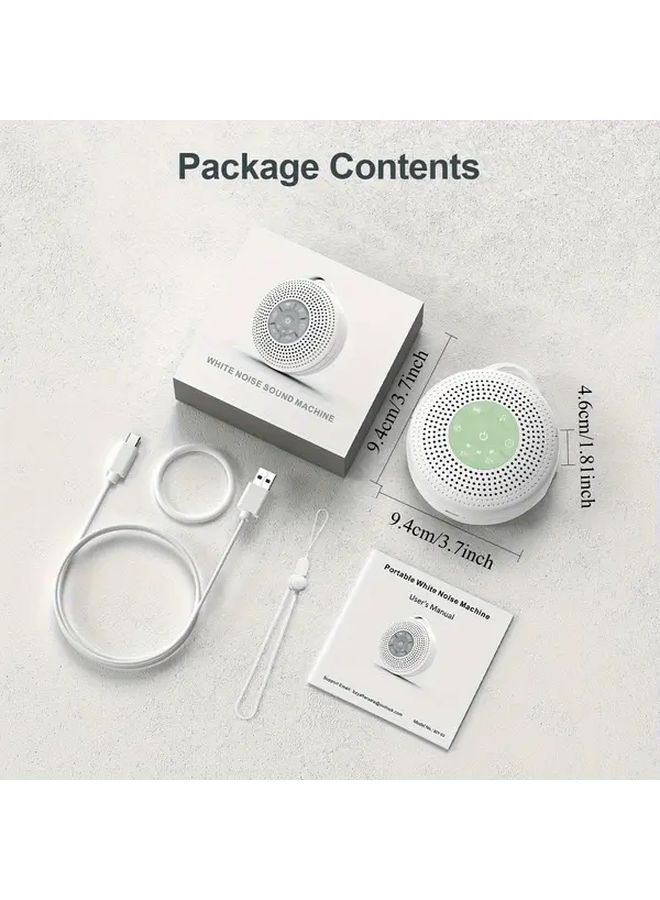 Portable White Noise Machine 21 Soothing Sounds USB Charging 2000mAh Battery Sleep Aid Device 1pc - Image 3
