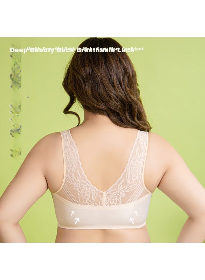 LANG SHA Langsha Plus Size Thin Sports Bra Back Beautifying Bra Vest Skin Color Xxl - Image 2