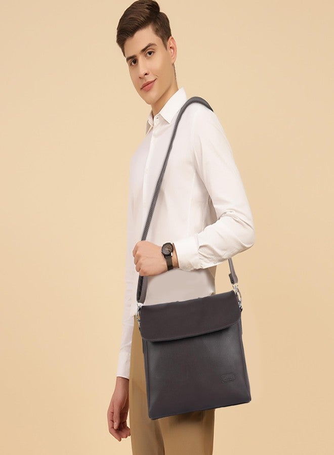 SAULT Vegan Leather Executive 13.5 inch Laptop Bag | Premium Office Laptop Messenger Bag for Men& Women | Formal with Shoulder Strap - Image 3