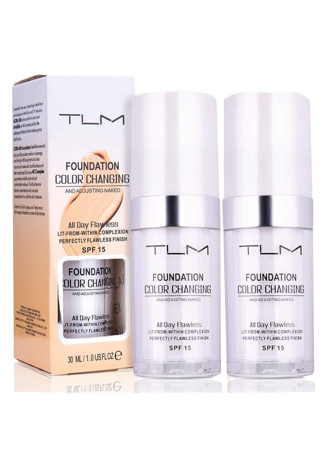 Omaky 30ml TLM Concealer Cover Cream Flawless Colour Changing Foundation Makeup Base Nude Face Liquid Cover Concealer Changing Warm Skin Tone Moisturising Cover for women & girls(2pcs) - Image 1