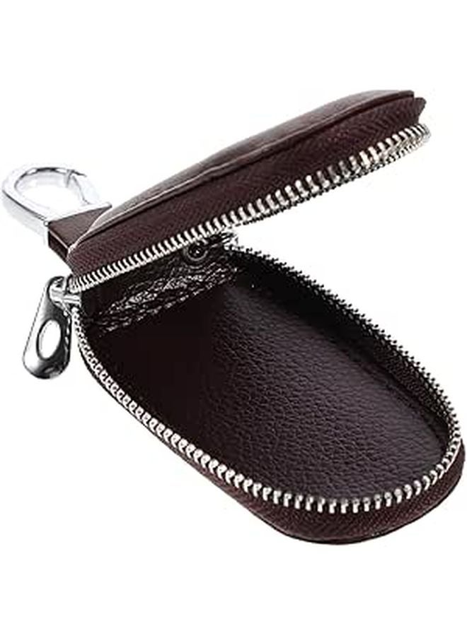 Black Car Key Organizer Pouch Zipper Storage Bag For Vehicle Keys Easy To Use - Image 1