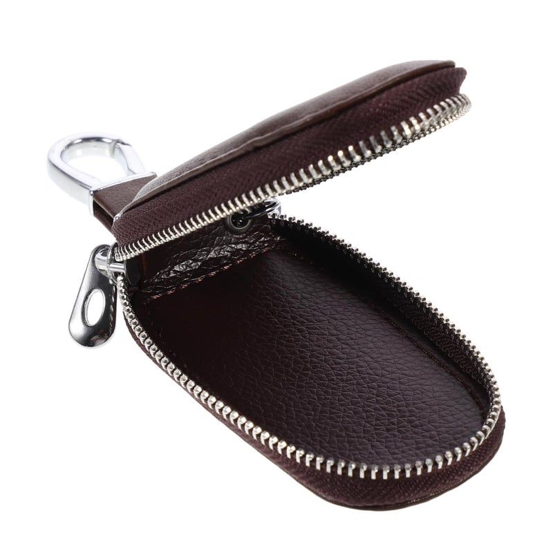 Black Car Key Organizer Pouch Zipper Storage Bag For Vehicle Keys Easy To Use - Image 2