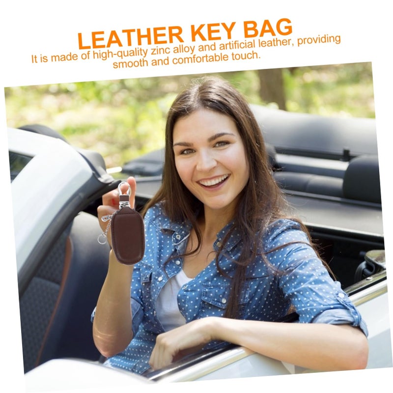 Black Car Key Organizer Pouch Zipper Storage Bag For Vehicle Keys Easy To Use - Image 5