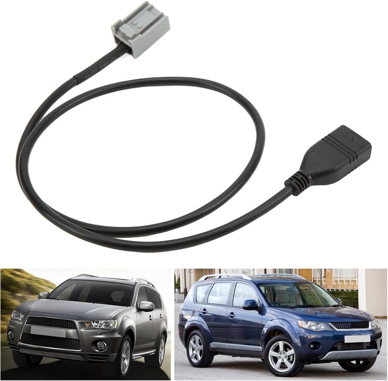 ويوبلز كابل محول USB AUX للسيارة 39114TF000 يدعم ملفات MP3 وMP4 وWMA، بديل مناسب لسيارة ASX موديل 2009 وما بعدها - Image 2