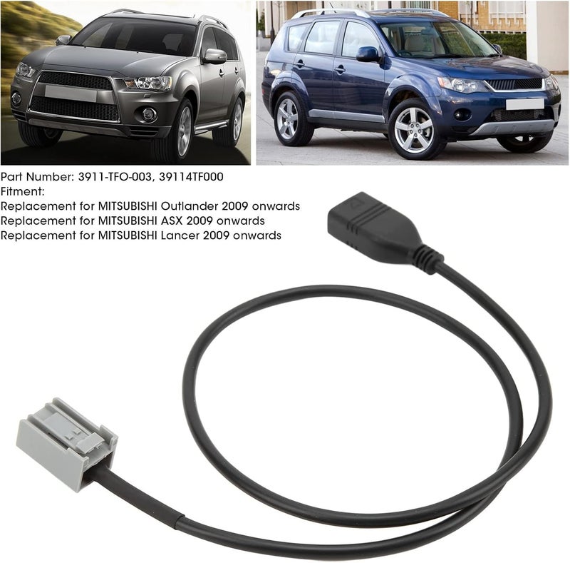 ويوبلز كابل محول USB AUX للسيارة 39114TF000 يدعم ملفات MP3 وMP4 وWMA، بديل مناسب لسيارة ASX موديل 2009 وما بعدها - Image 4