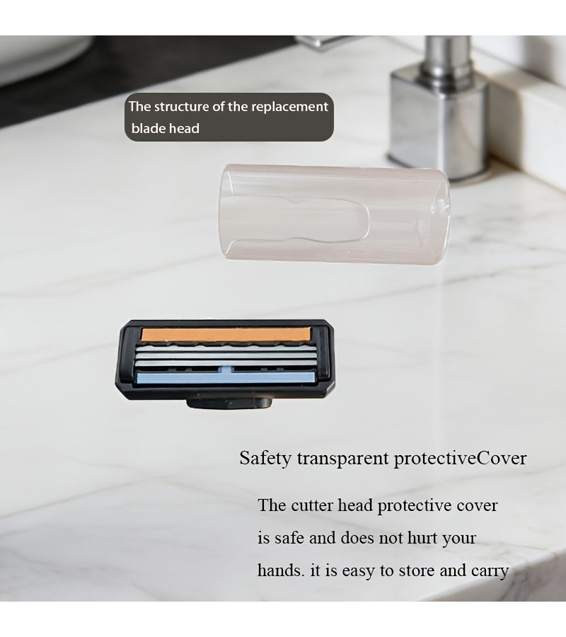 Three Layer Razor Head Purple Universal Fit For Hotels Guesthouses Bathhouses Travel - Image 2