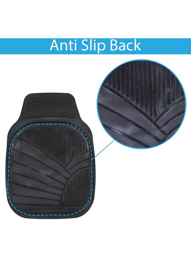 Kingsway KINGSWAY® 5G PVC Rubber Car Mat Compatible with Tata Tiago EV (Year 2023 Onwards) | Universal Size Car Floor Foot Mats | Complete Set of 5 Pieces | 100% Waterproof and Washable | Black Color  - Image 3