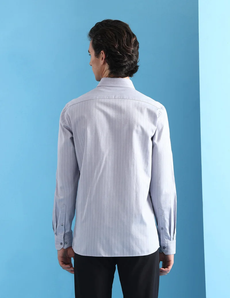 Arrow Grey Manhattan Slim Fit Velocity Shirt for Men | Best Price UAE